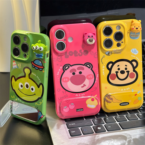 网红可爱动漫卡通菲林手机壳支架