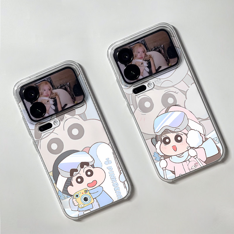 蜡笔小新妮妮适用iphone16promax手机壳15苹果17透明14华为mate70pro创意vivo小米17p全包oppo红米k80荣耀300