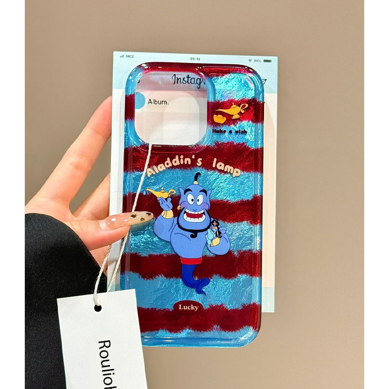 可爱阿拉丁神灯手机壳晕染防摔