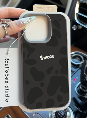 个性灰色块适用苹果15promax手机壳iPhone16pro新款荔枝纹13趣味小众12皮质软壳11防摔14pro保护套15plus女款