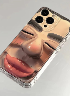 搞怪小丑适用苹果16promax手机壳iphone15新款mate60透明14红米note13防摔k70小米华为pura70软壳vivoppo荣耀