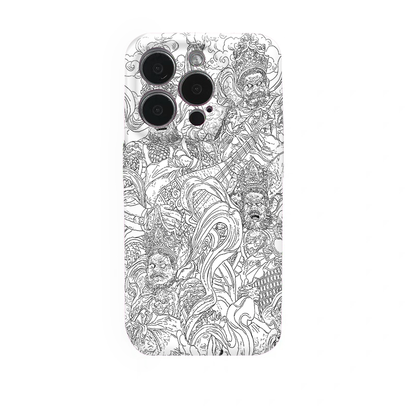 四大天王适用iPhone16promax手机壳苹果17新款14华为p70古风13小米15全包oppo红米k80硬壳12荣耀200菲林vivo
