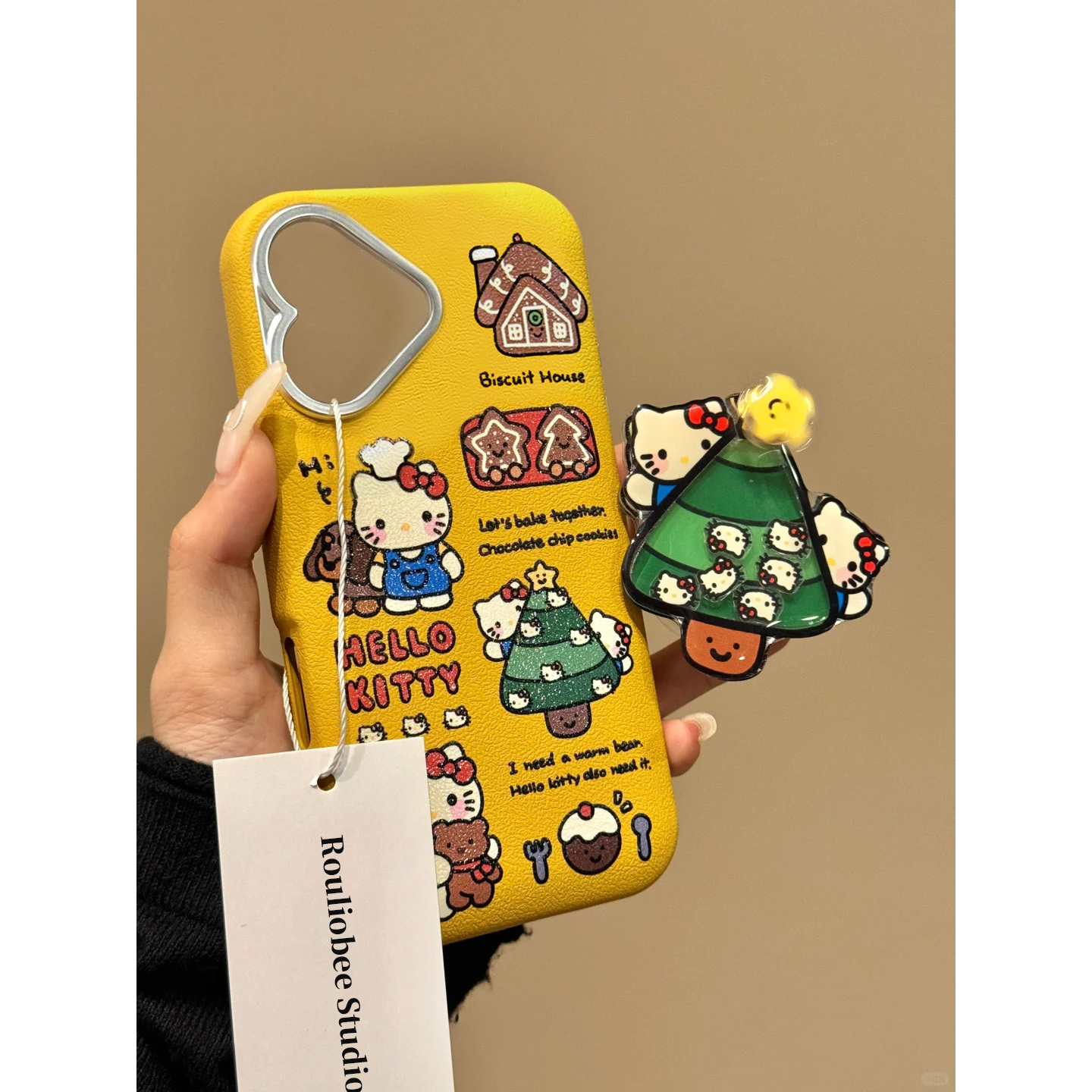 KT圣诞树摇摇乐适用苹果16promax手机壳iphone14pro新款13创意支架12个性11保护套15promax全包防摔可爱软壳