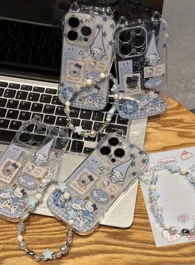 天使小kitty适用苹果16promax手机壳iphone14pro新款13卡通12日韩可爱手链11保护套15promax防摔15plus猫耳壳