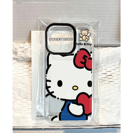 少女心KT猫适用苹果15promax手机壳iphone16/12卡通mate60透明红米note13新款小米14华为pura70荣耀软vivoppo