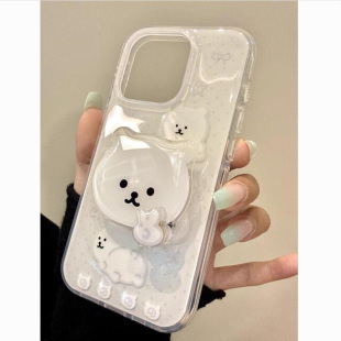 比耶旋轉(zhuǎn)支架適用iPhone16pro手機(jī)殼13蘋果15promax可愛12女11華為mate60新款 p70vivo小米14紅米k80榮耀oppo