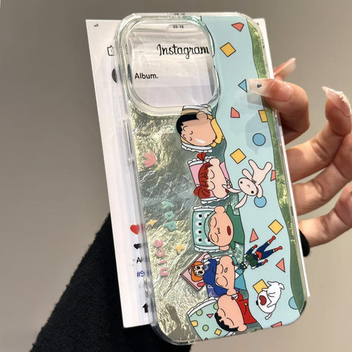 漩涡插画卡通手机壳可爱蜡笔小新