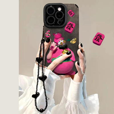 网红多巴胺财神爷手机壳ins创意