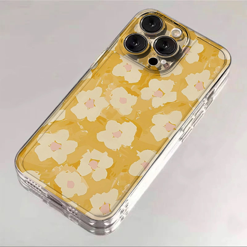 油画花朵适用iphone16promax手机壳苹果15透明14华为mate80小众vivos30小米17防摔oppo软壳13红米k80荣耀400