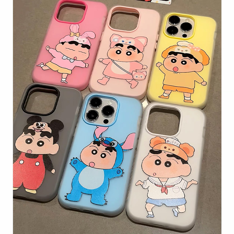 小新联动适用苹果16promax手机壳iphone14pro新款13卡通12日韩11保护套15promax全包防摔15plus果冻二合一壳