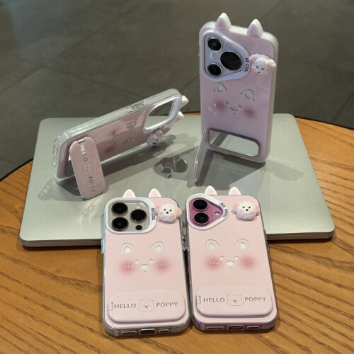 立体小狗适用苹果16promax手机壳iPhone14新款13华为p70荣耀200彩银vivos20小米15oppo卡通12童趣17支架硬套