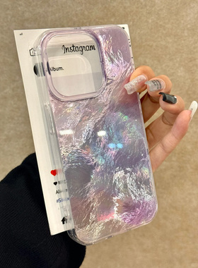 紫色渐变适用苹果15promax手机壳iphone16pro小众12华为mate60新款pura70/vivo小米14红米note13荣耀oppok70