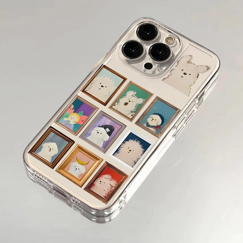 可爱卡通全包超薄插画手机壳防摔