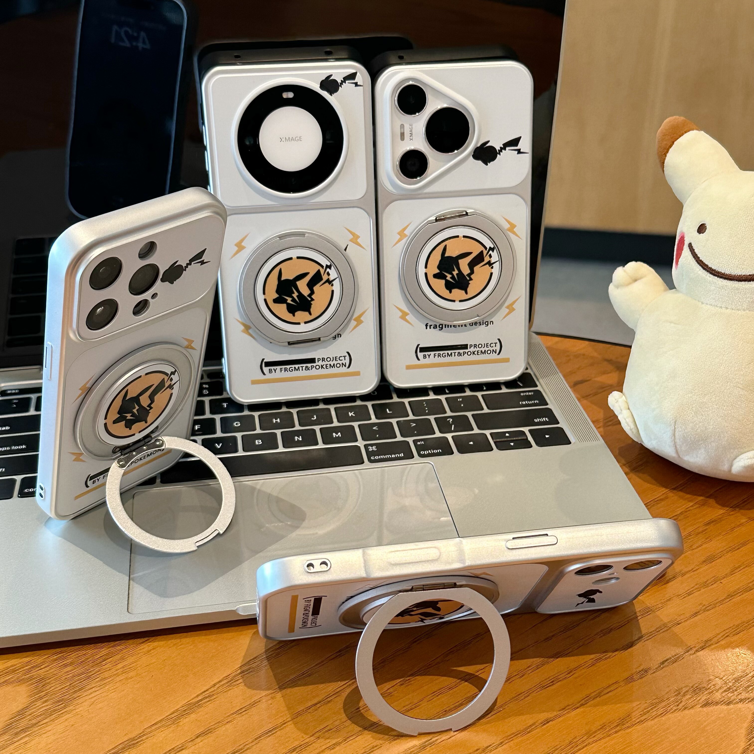 可爱卡通适用iPhone16promax手机壳苹果15华为p80网红VIVOPPOfindx9小米17pro旋转支架13红米note14荣耀500潮