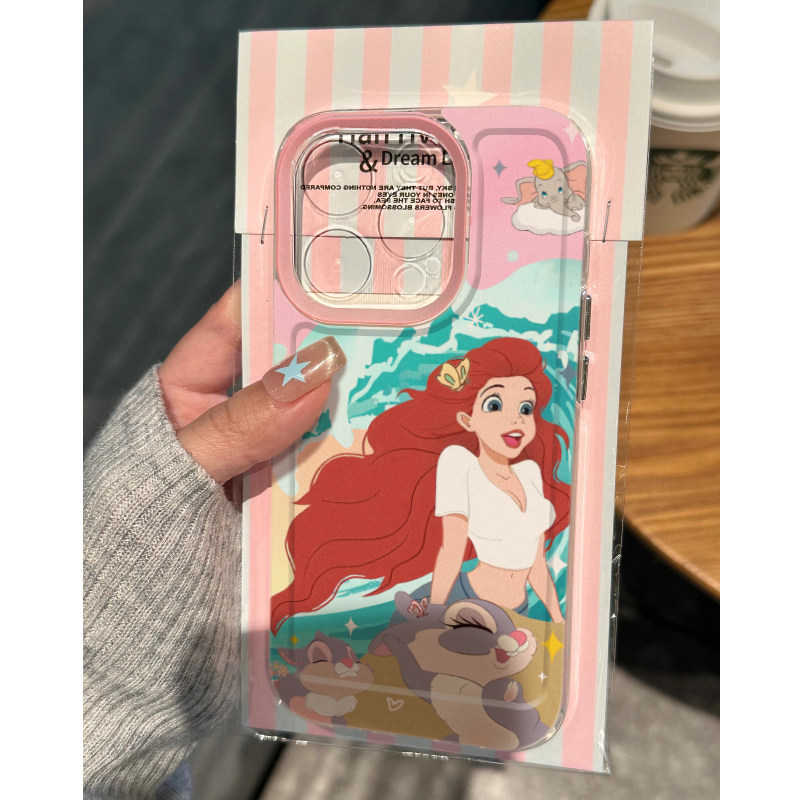 卡通少女心全包插画手机壳硅胶