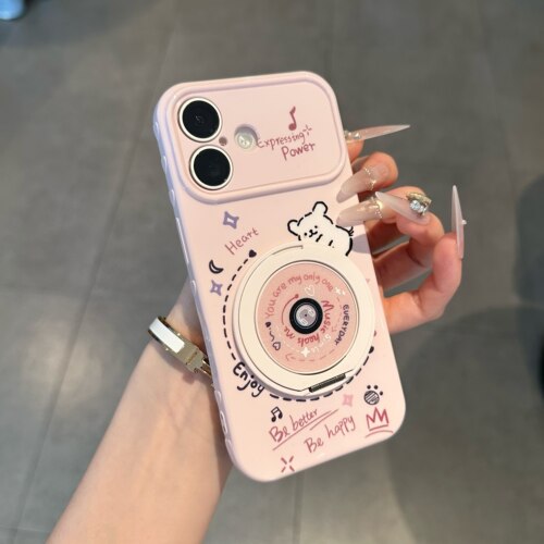 可爱CD小狗适用苹果16promax手机壳13华为p70pro情侣nova14荣耀x70VIVOS30支架OPPOreno15小米17pro红米k70女