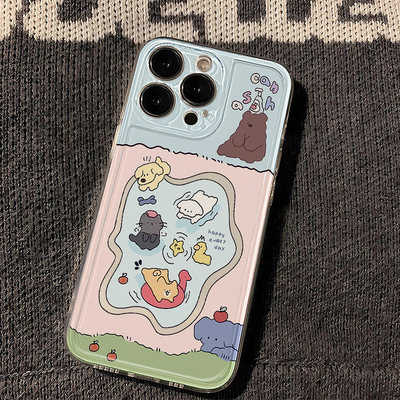 动物派对插画手机壳可爱卡通防摔