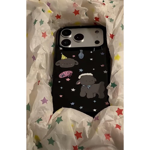 卡通小灰羊适用iPhone16pro手机壳17苹果15promax创意12女华为mate60新款p70可爱vivo小米14红米k70荣耀oppo
