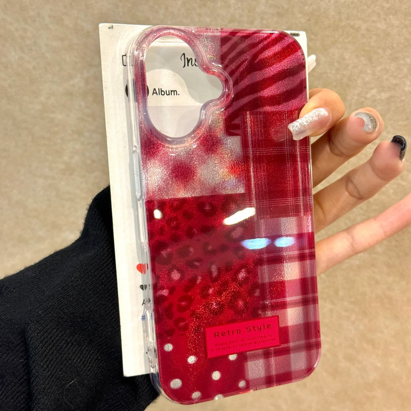 渐变晕染手机壳漩涡豹纹ins风