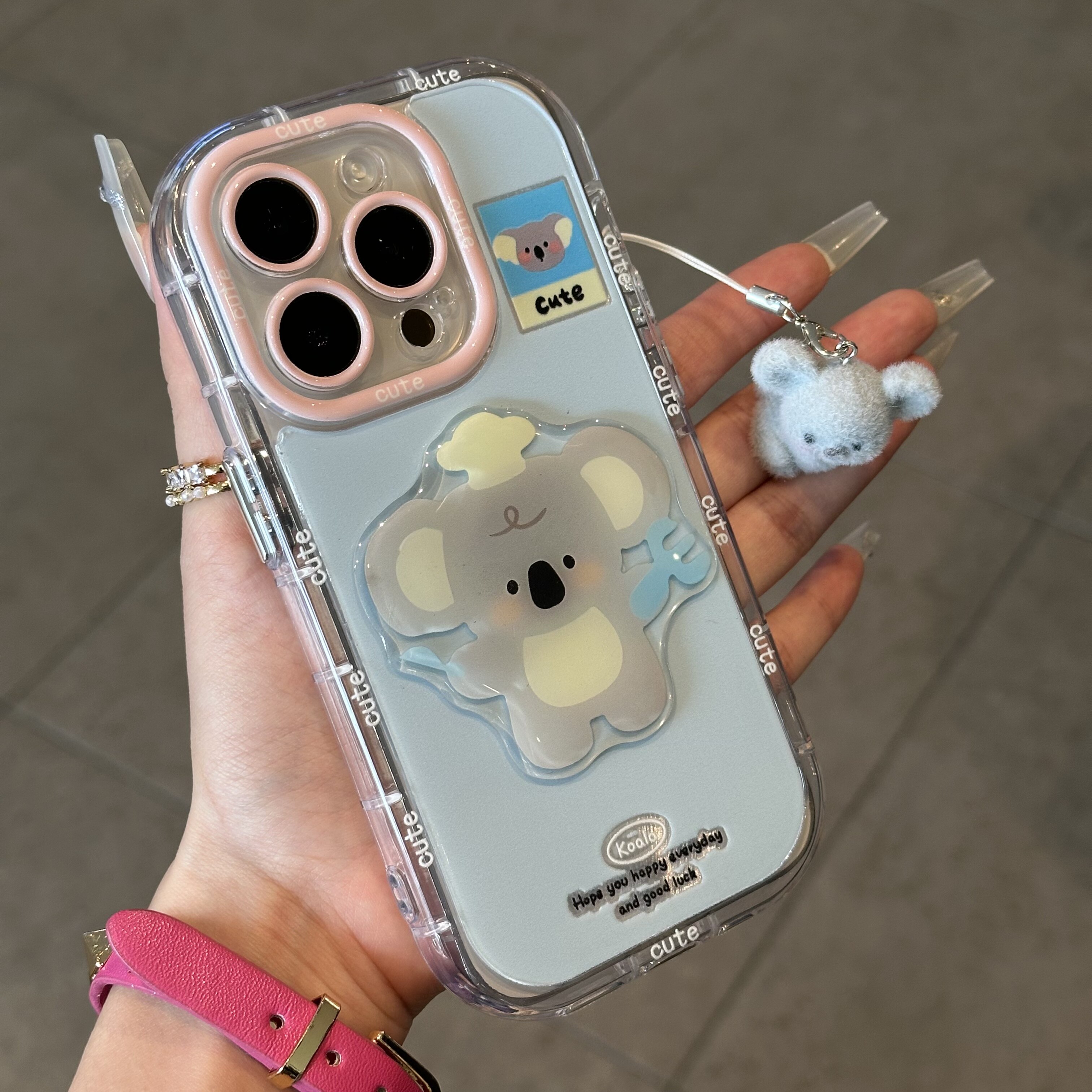 趣味考拉贴片适用苹果15promax手机壳iPhone16pro呆萌12/11华为mate60新款p70挂坠vivo小米14红米荣耀oppok70