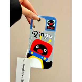 企鹅电视机适用苹果16promax手机壳iphone15新款mate60红米note13防摔k70小米14华为pura70软壳vivoppo荣耀90