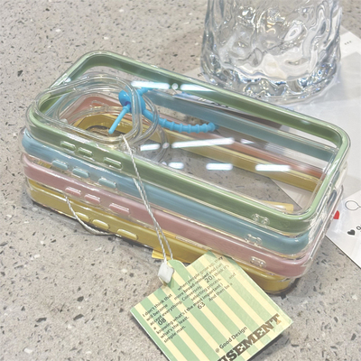 撞色软壳适用苹果16promax手机壳iPhone14新款13透明12爆款11保护套vivo男女oppo华为mate70小米15红米turbo4