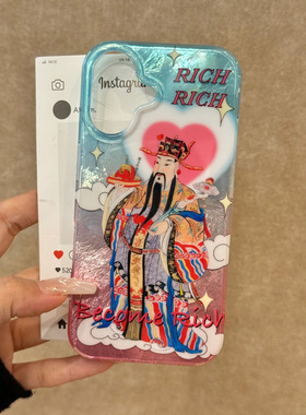 财神驾到适用苹果15promax手机壳iphone16pro时尚12华为mate60新款pura70/vivo小米14红米note13荣耀oppok70