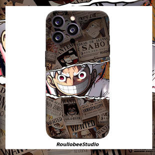 路飞悬赏令适用iPhone16promax手机壳苹果13菲林17华为mate70pro可爱vivo小米15全包oppo红米k80硬壳12荣耀90