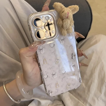 紫碎花毛绒兔适用iPhone16pro手机壳13苹果15promax可爱12女11华为mate70新款时尚vivo小米14红米k80荣耀oppo