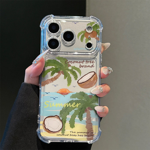 海边椰树椰子适用iPhone17promax手机壳15苹果16pro华为mate80小米17荣耀500创意VIVOx300防摔OPPO红米note14