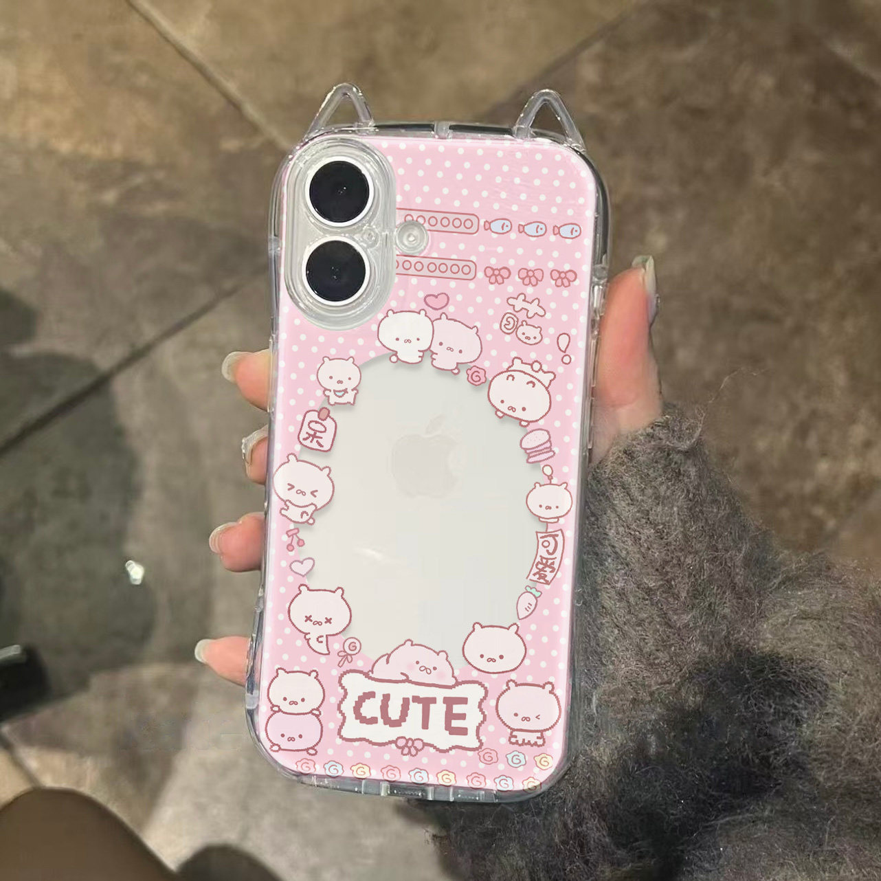 兔丸粉框适用苹果16promax手机壳iphone14pro新款13少女心12可爱11保护套15promax全包防摔x硅胶xr软壳xsmax,3C数码配件,手机保护套/壳,淘宝优惠券,粉丝福利购,淘宝优惠卷