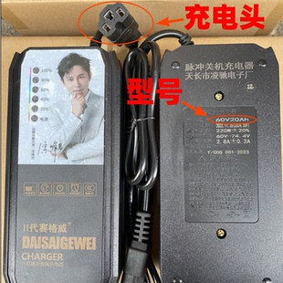 二代赛格威充满关机电动车充电器60V72V20六灯脉冲原装铅酸三孔用