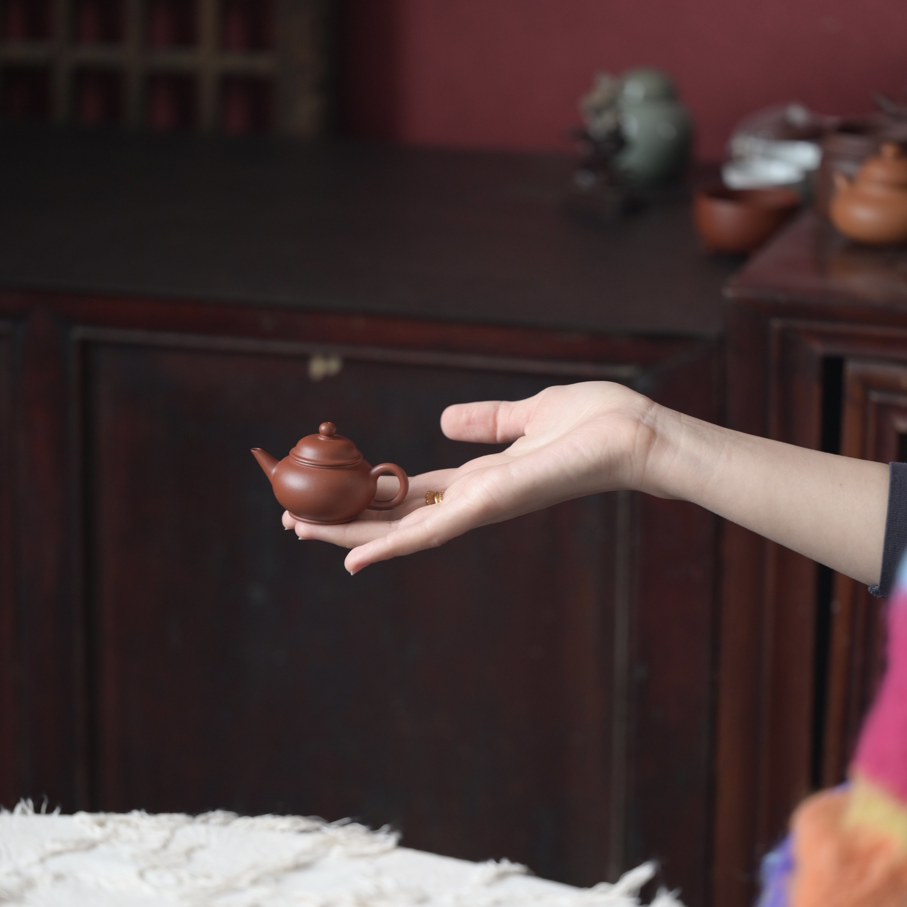 【宝宝壶&middot;朱泥合集】闲庭茶器 宜兴紫砂壶 容天掇球西施等35cc