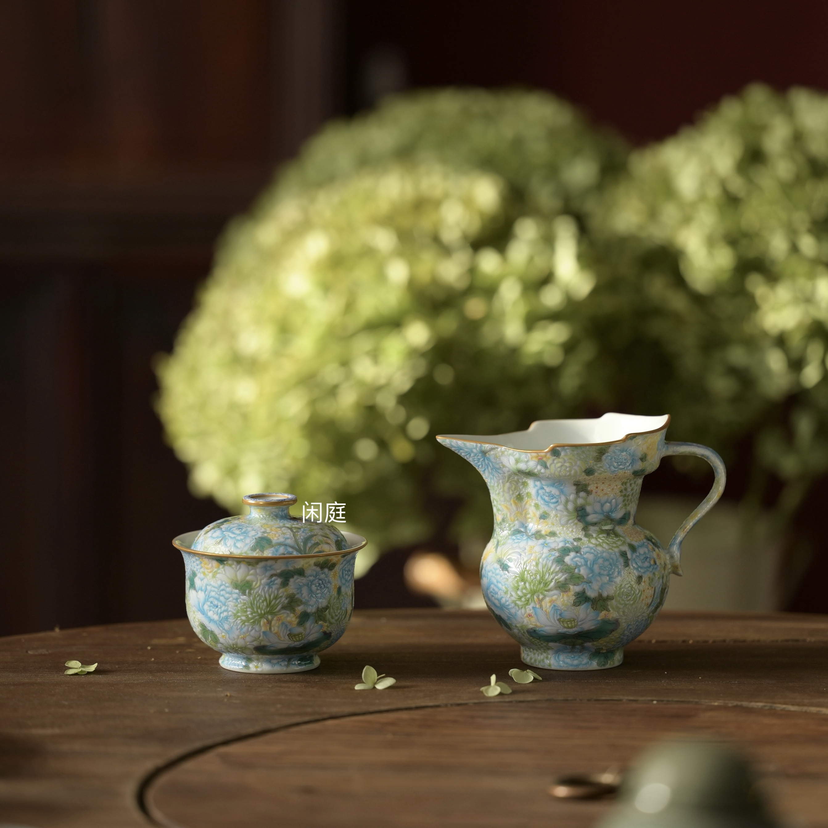 闲庭【重器·粉彩万花系列】重工满绘手绘万花珐琅彩盖碗主人杯
