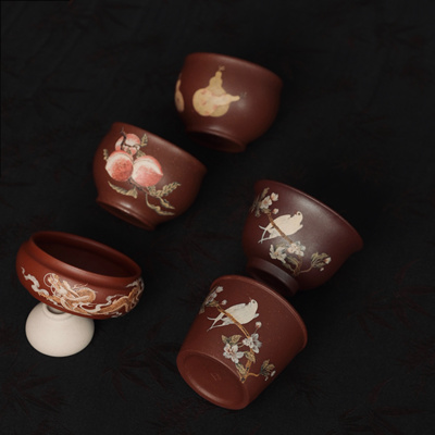 闲庭茶器【绘意堂】 主人杯系列仲景近云作品 师从张丹 100cc左右