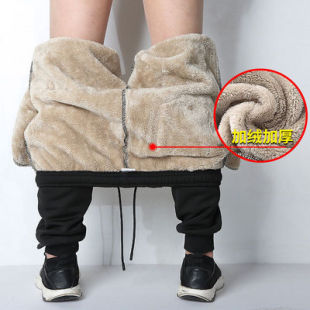 宽松卫裤 休闲棉裤 长裤 男士 羊羔绒男裤 秋冬季 子大码 加绒加厚运动裤