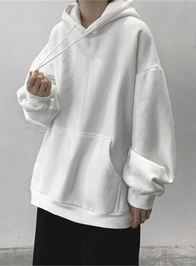 卫衣男春秋潮牌ins青少年宽松连帽外套设计感小众韩版潮流上衣服