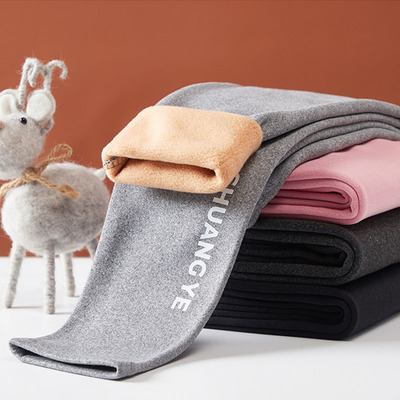 男童薄绒打底裤外穿秋冬儿童冬季加绒长裤男女童保暖紧身裤毛秋裤