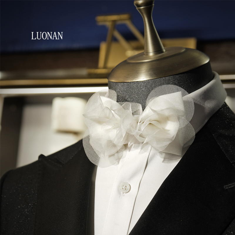 罗楠原创幻影轻纱立体领结