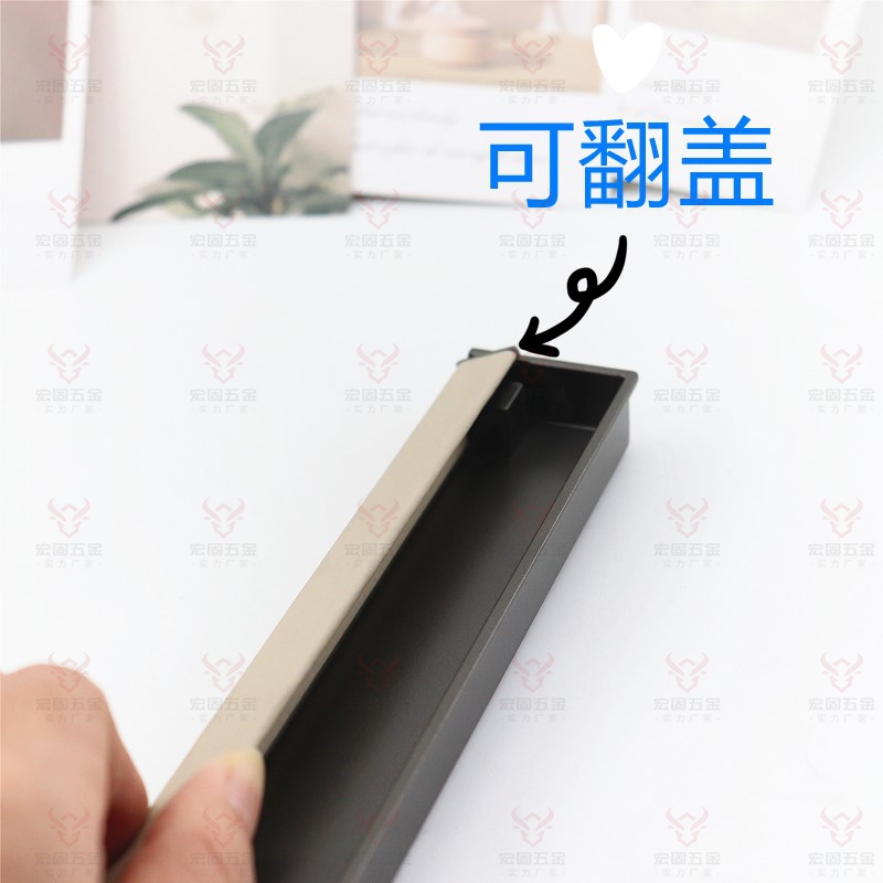 意式衣柜门拉手灰色简约