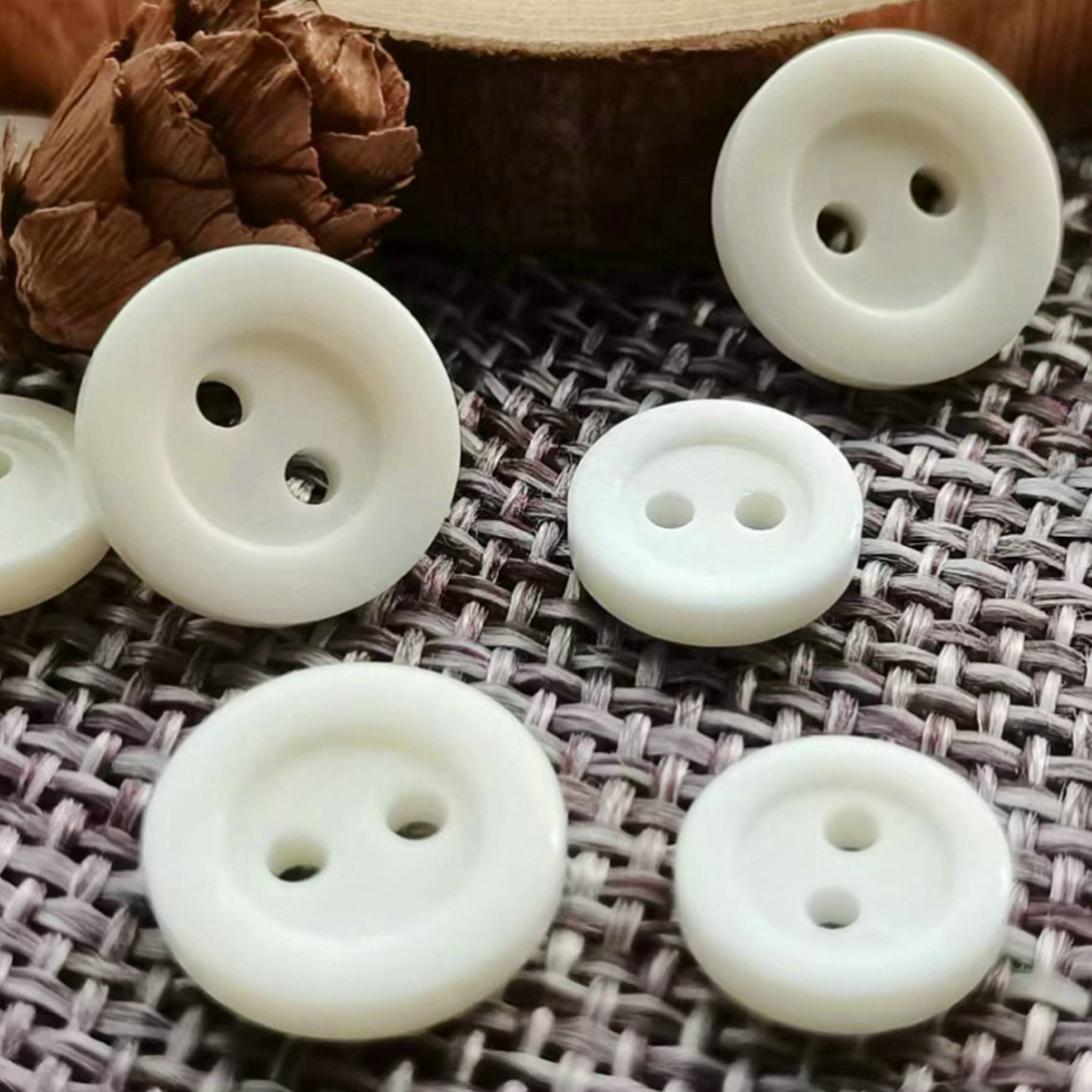 日系潮牌工装亚麻衬衫扣