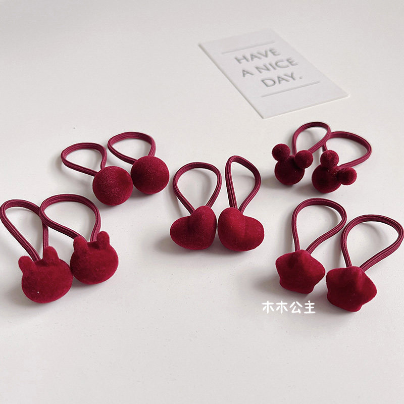 宝宝发圈幼儿头绳新年红色儿童发绳中国红皮筋不伤发植绒喜庆对扎,童装/婴儿装/亲子装,发饰,淘宝优惠券,粉丝福利购,淘宝优惠卷