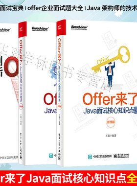 正版Offer来了Java面试知识点全三册 c程序员面试宝典 offer企业面试题大全 编程之美编程基础入门 Java 架构师的技术参考书