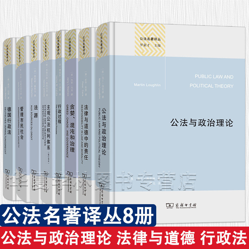 公法名著译丛8册 行政过程德国美国行政法的重构主观公法权利体系法源管理市民社会法律道德中的责任公法与政治理论贪婪混沌和治理