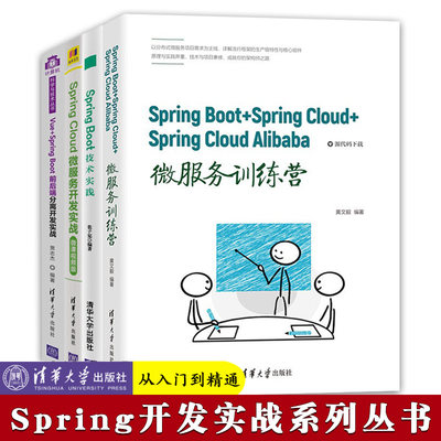 Vue+Spring Boot前后端分离开发实战+Spring Boot技术实践+Spring Cloud 微服务开发实战 Spring系列丛书4册 编程书籍 Spring实战