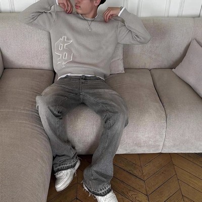 欧美复古y2k街头休闲宽松长袖