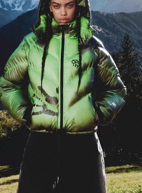 2025冬季新款mertra温变色羽绒棉服加厚刺绣保暖夹克连帽情侣男女