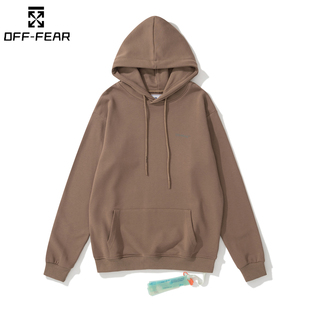 上衣 连帽卫衣WHITE潮流休闲宽松男女箭头印花长袖 正品 OFF纯棉大码