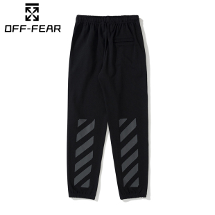 卫裤 WHITE休闲潮流百搭宽松大码 off箭头logo印花男女运动长裤 正品