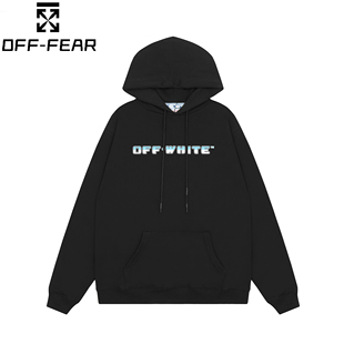 WHITE连帽卫衣 纯棉男女上衣潮流百搭休闲宽松长袖 正品 OFF春秋冬季